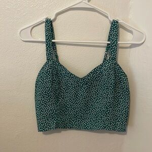 Green Abercrombie cropped tank top